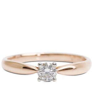 Tiffany & Co. 18k Rose Gold & Platinum 0.29 ct. Diamond Harmony Ring, Size 7.5